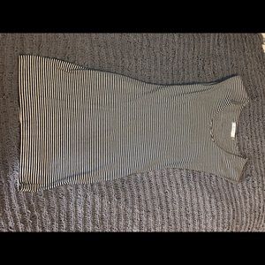 Black And White Striped Mini Dress